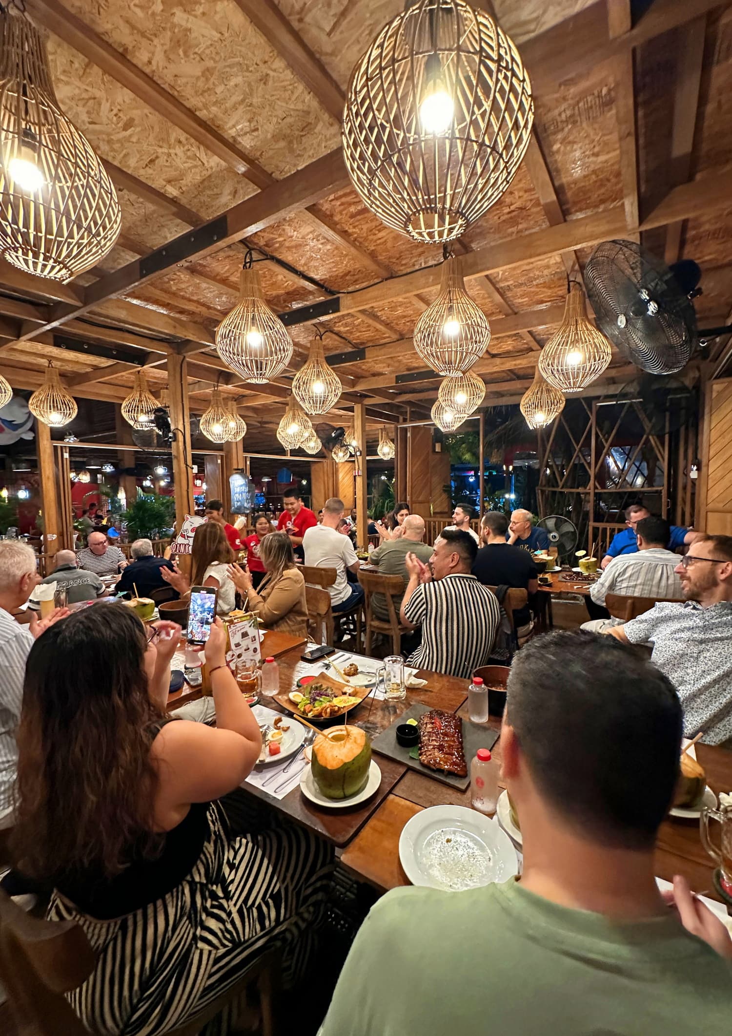 Live music crowd at night